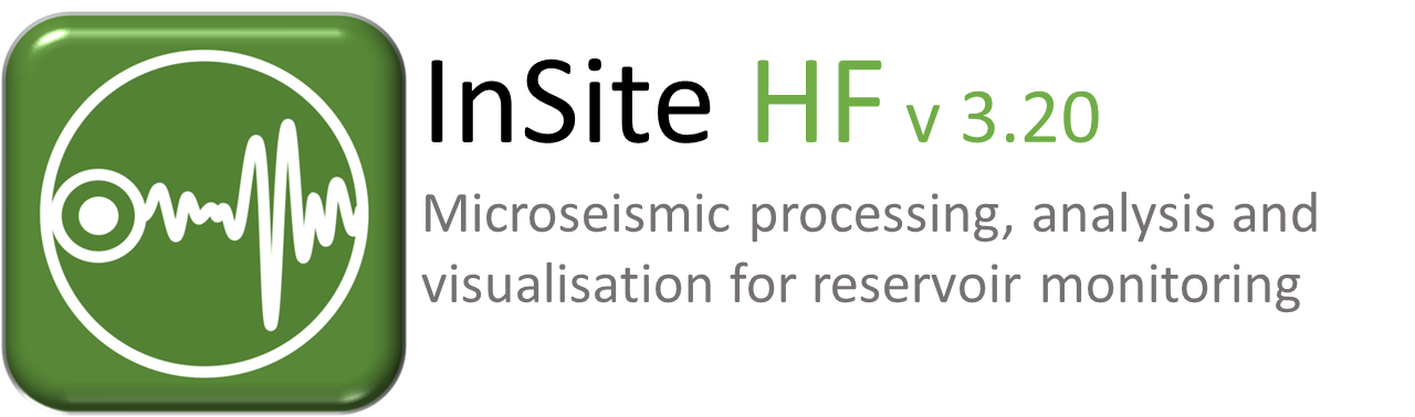 insite HF seismic and microseismic processing software